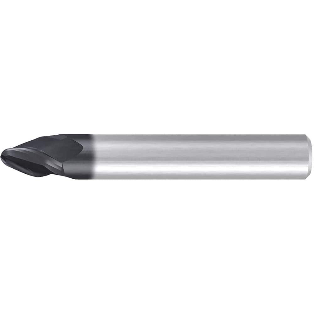Emuge - Barrel Cutter End Mills; End Type: Circle Segment Taper-Form A ; Material: Solid Carbide ; Taper Angle Per Side: 17.50 ; Small End Diameter (mm): 4.00 ; Shank Diameter (mm): 6.0000 ; Length of Cut (mm): 5.5000 - Exact Industrial Supply