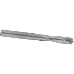Screw Machine Length Drill Bit: 0.257″ Dia, 135 °, Solid Carbide Bright/Uncoated, Right Hand Cut, Straight-Cylindrical Shank