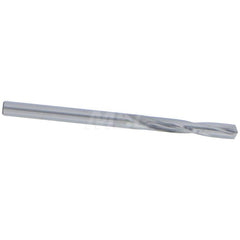 Screw Machine Length Drill Bit: 0.1285″ Dia, 135 °, Solid Carbide Bright/Uncoated, Right Hand Cut, Straight-Cylindrical Shank