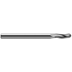 Harvey Tool - 3/8", 1-1/8" LOC, 3/8" Shank Diam, 3 Flute Solid Carbide Ball End Mill - Exact Industrial Supply