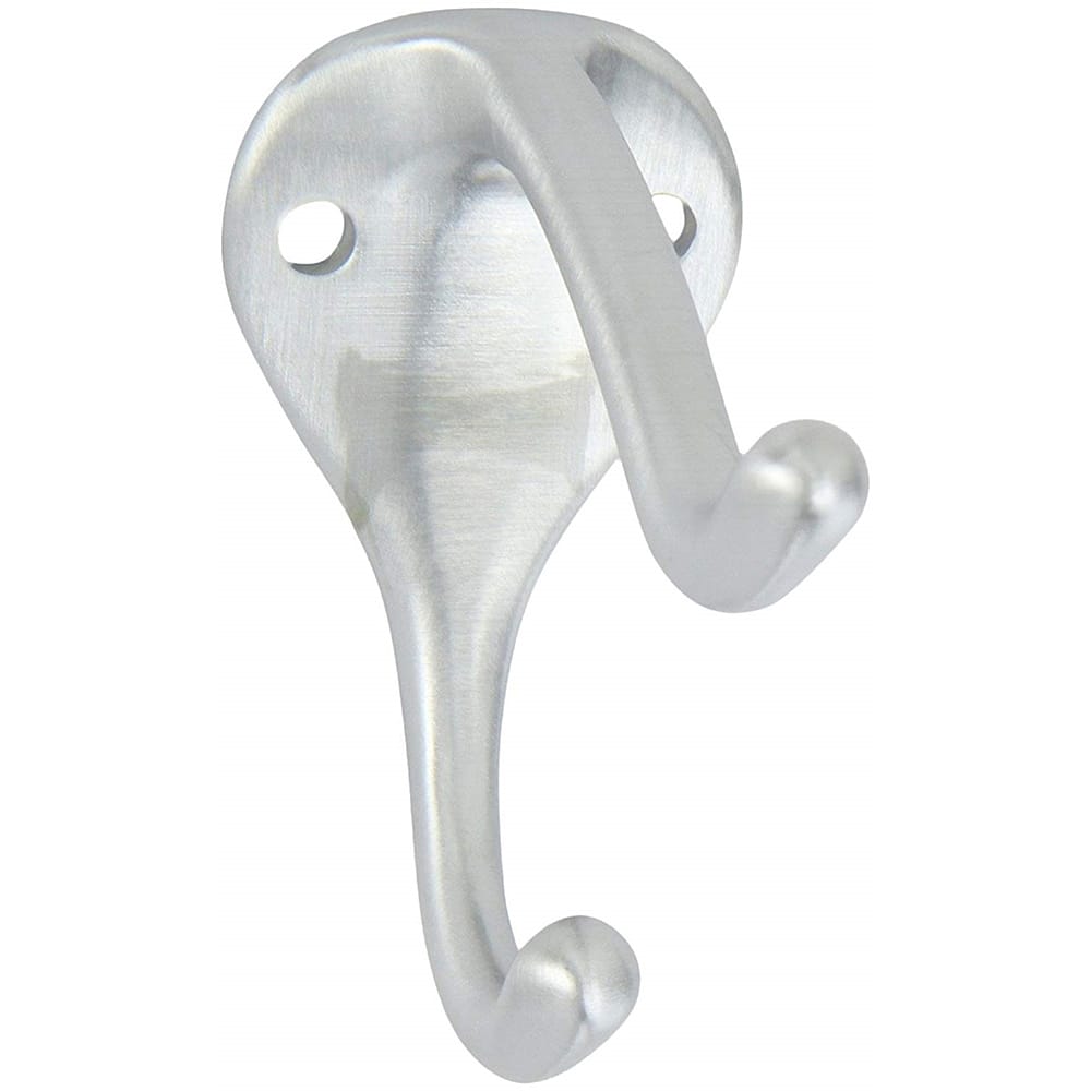 Rockwood - Coat & Hat Hooks; Type: Double Coat and Hat Hook ; Projection: 3 (Inch); Finish/Coating: Satin Chrome - Exact Industrial Supply