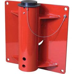 THERN - Davit Crane Bases Base Type: Wall Mount Base Finish/Coating: Red Powder Coat - Americas Industrial Supply