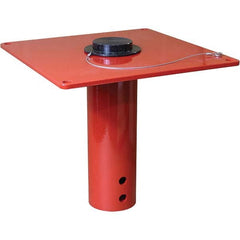 THERN - Davit Crane Bases Base Type: Flush Mount Base Finish/Coating: Red Powder Coat - Americas Industrial Supply