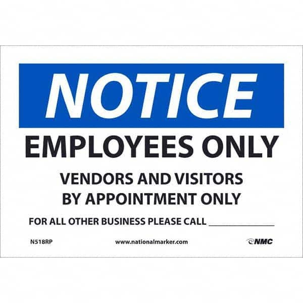 NMC - Safety & Facility Labels Message Type: Security & Admittance Header: NOTICE - Americas Industrial Supply