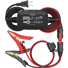 Noco - Automotive Battery Chargers & Jump Starters; Type: Automatic Charger/Maintainer ; Amperage Rating: 2.0 ; Starter Amperage: 0.5 ; Voltage: 100-240 VAC ; Battery Size Group: 6 and 12 Volt - Exact Industrial Supply