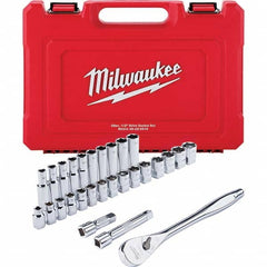 Milwaukee Tool - Socket Sets Measurement Type: Metric Drive Size: 1/2 - Americas Industrial Supply