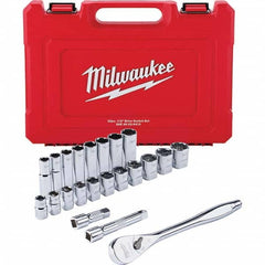 Milwaukee Tool - Socket Sets Measurement Type: Inch Drive Size: 1/2 - Americas Industrial Supply