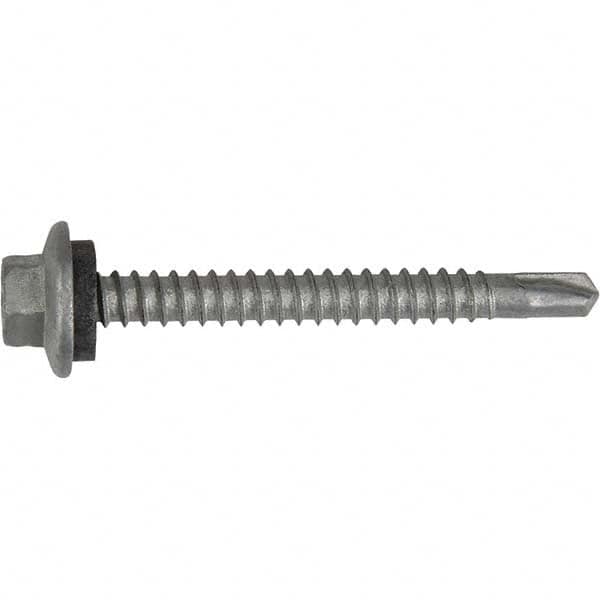 DeWALT Anchors & Fasteners - #12-14, Hex Washer Head, Hex Drive, 1-1/2" Length Under Head, #2/3 Point, Self Drilling Screw - Americas Industrial Supply