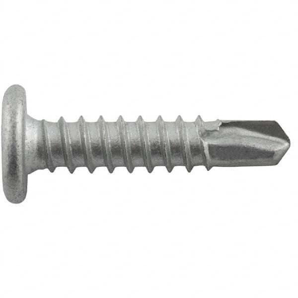 DeWALT Anchors & Fasteners - #10-16, Pancake Head, Phillips Drive, 1" Length Under Head, #3 Point, Self Drilling Screw - Americas Industrial Supply