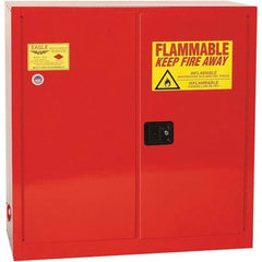 Eagle - Safety Cabinets Hazardous Chemical Type: Flammable and Combustible Liquids Color: Red - Americas Industrial Supply
