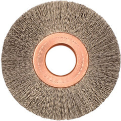 2″ Diameter-1/2″ Arbor Hole - Copper Center Stainless Straight Wheel - Americas Industrial Supply