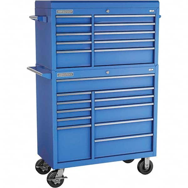 Champion Tool Storage - Tool Storage Combos & Systems Type: Top Chest/Roller Cabinet Combo with Maintenance Cart Drawers Range: 16 Drawers or More - Americas Industrial Supply