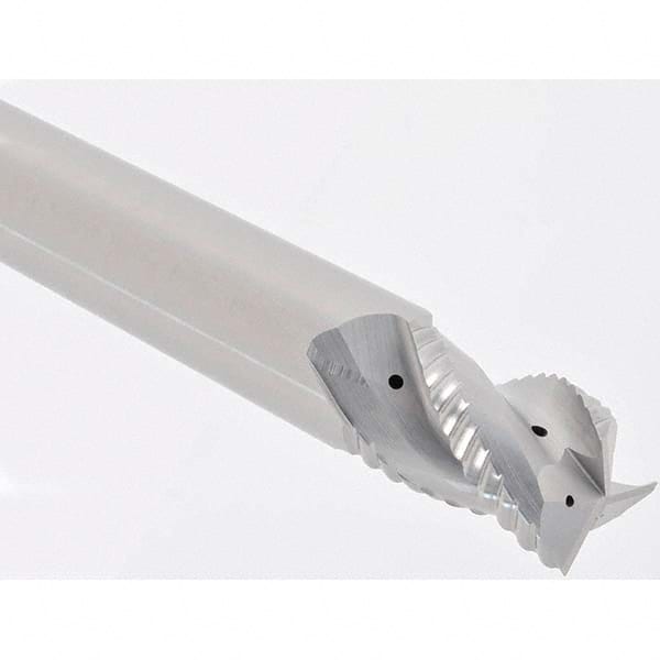 SGS - 25mm Diam 3 Flute Solid Carbide 4mm Corner Radius End Mill - Exact Industrial Supply