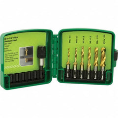 Greenlee - Combination Drill & Tap Sets Minimum Thread Size (mm): M3.5x0.60 Minimum Thread Size (Inch): #6-32 - Americas Industrial Supply