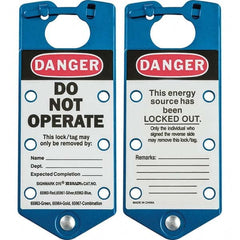 Brady - 1 5-Piece Single Jaw 1.429" Jaw Diam 6 Padlock Aluminum Lockout Hasp - Americas Industrial Supply