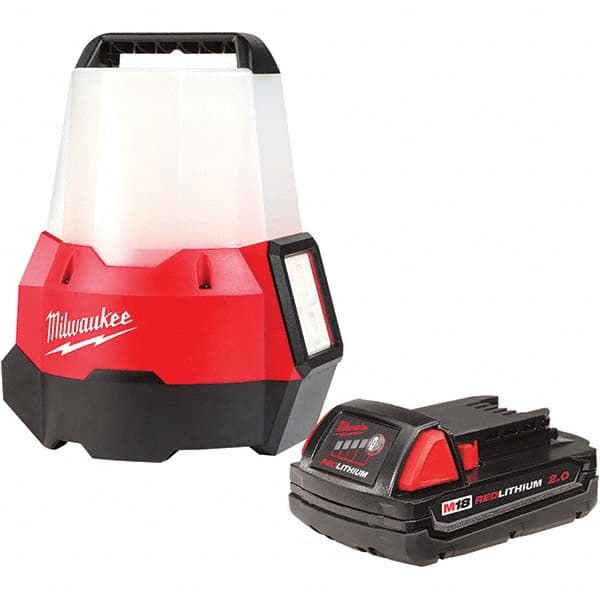 Milwaukee Tool - Cordless Work Lights Voltage: 18 Run Time: Up to 16 Hrs. - Americas Industrial Supply