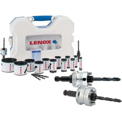 Lenox - Hole Saw Kits Minimum Saw Diameter (Inch): 5/8 Maximum Saw Diameter (Inch): 3 - Americas Industrial Supply