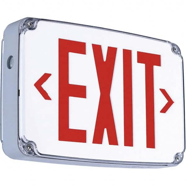 Hubbell Lighting - Illuminated Exit Signs Number of Faces: 1 Letter Color: Red - Americas Industrial Supply