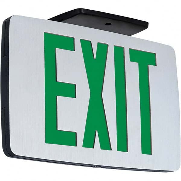 Hubbell Lighting - Illuminated Exit Signs Number of Faces: 1 Letter Color: Green - Americas Industrial Supply