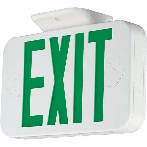 Hubbell Lighting - Illuminated Exit Signs Number of Faces: 1 Letter Color: Green - Americas Industrial Supply