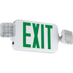 Hubbell Lighting - Combination Exit Signs Mounting Type: Ceiling Mount; Wall Mount Number of Faces: 1 - Americas Industrial Supply