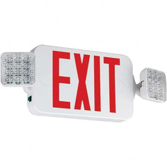 Hubbell Lighting - Combination Exit Signs Mounting Type: Ceiling Mount; Wall Mount Number of Faces: 1 - Americas Industrial Supply