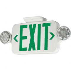 Hubbell Lighting - Combination Exit Signs Mounting Type: Wall Mount; Ceiling Mount Number of Faces: 1 - Americas Industrial Supply