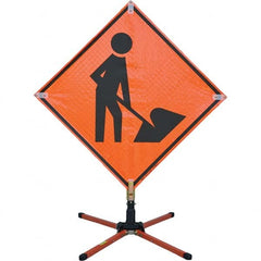 VizCon - Sign Posts & Traffic Sign Accessories Type: Roll-Up Sign Stand Sign Post/Stand Height (Feet): 3 - Americas Industrial Supply