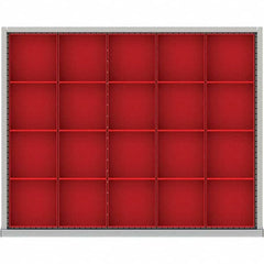 LISTA - 20-Compartment Drawer Divider Layout for 3.15" High Drawers - Americas Industrial Supply