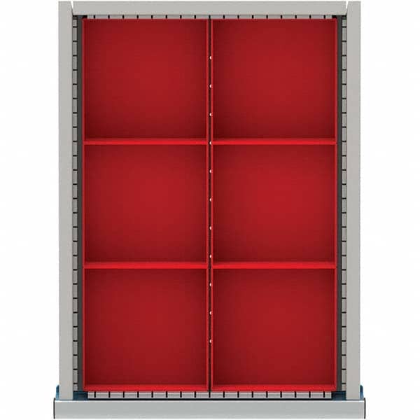 LISTA - 6-Compartment Drawer Divider Layout for 3.15" High Drawers - Americas Industrial Supply