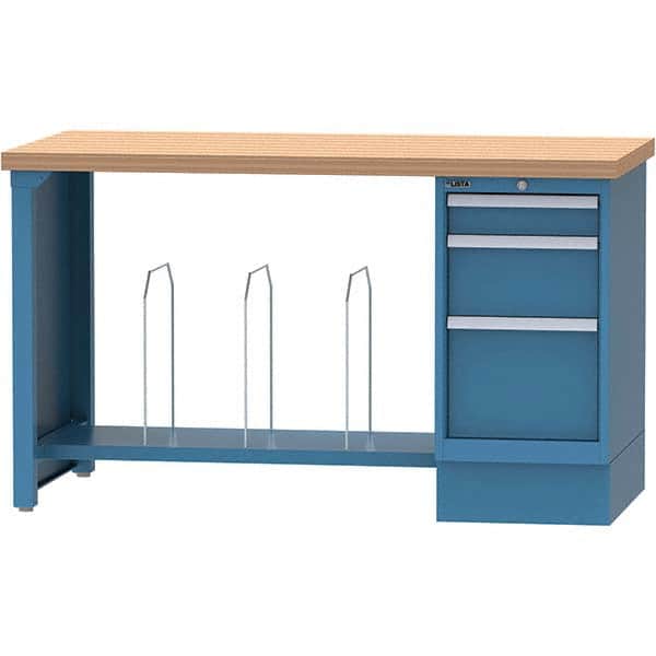 LISTA - Stationary Work Benches, Tables Type: Packaging Table Top Material: Butcher Block - Americas Industrial Supply