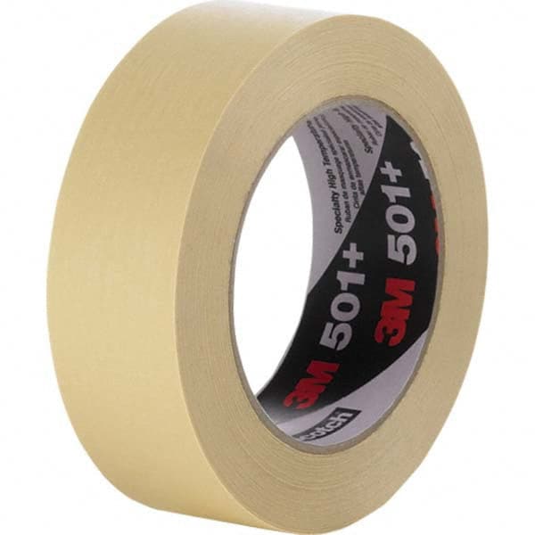 3M - 18mm Wide x 55 m x 7.3 mil Tan Crepe Paper Masking Tape - Americas Industrial Supply