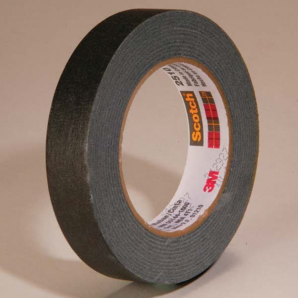 3M - 36mm Wide x 55 m x 5.6 mil Black Crepe Paper Masking Tape - Americas Industrial Supply