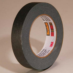 3M - 18mm Wide x 55 m x 5.6 mil Black Crepe Paper Masking Tape - Americas Industrial Supply