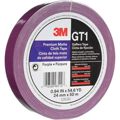 3M - 50m x 24mm x 11 mil Purple Cotton Cloth Gaffers Tape - Americas Industrial Supply