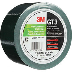 3M - 50m x 72mm x 11 mil Green Cotton Cloth Gaffers Tape - Americas Industrial Supply