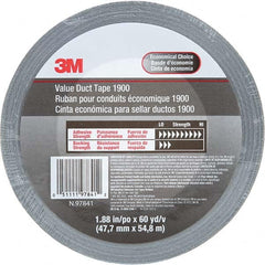 3M - 60 Yd x 1.88" x 5.8 mil Silver Polyethylene Cloth Duct Tape - Americas Industrial Supply