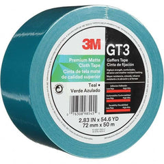 3M - 50m x 72mm x 11 mil Teal Cotton Cloth Gaffers Tape - Americas Industrial Supply