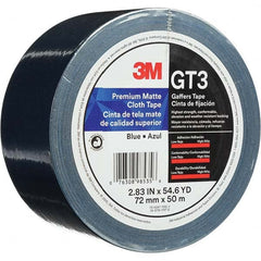 3M - 50m x 72mm x 11 mil Blue Cotton Cloth Gaffers Tape - Americas Industrial Supply