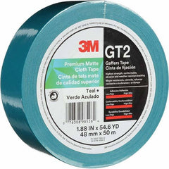 3M - 50m x 48mm x 11 mil Teal Cotton Cloth Gaffers Tape - Americas Industrial Supply