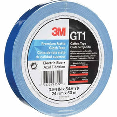 3M - 50m x 24mm x 11 mil Blue Cotton Cloth Gaffers Tape - Americas Industrial Supply