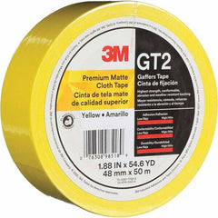 3M - 50m x 48mm x 11 mil Yellow Cotton Cloth Gaffers Tape - Americas Industrial Supply