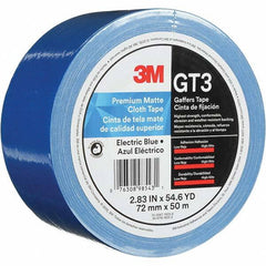 3M - 50m x 72mm x 11 mil Blue Cotton Cloth Gaffers Tape - Americas Industrial Supply