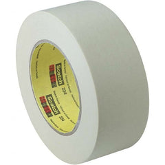 3M - 71mm Wide x 55 m x 5.9 mil Tan Crepe Paper Masking Tape - Americas Industrial Supply