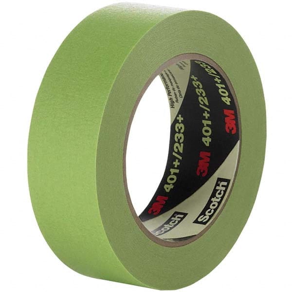 Masking Tape: 48 mm Wide, 55 m Long, 6.7 mil Thick, Green Paper, Rubber Adhesive, 25 lb/in Tensile Strength