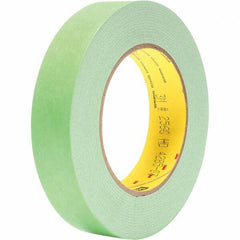 3M - 1" Wide x 60 Yd Long x 6.7 mil Light Green Paper Masking Tape - Americas Industrial Supply