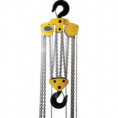 OZ Lifting Products - 40,000 Lb Capacity, 10' Lift Height, Manual Chain Hoist with Overload Protection - Americas Industrial Supply