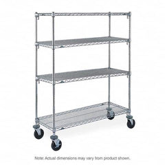 Metro - 900 Lb Capacity 4 Shelf Mobile Wire Shelving Unit - Add-On Unit - Americas Industrial Supply