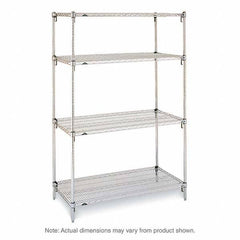 Metro - 2,000 Lb Capacity 4 Shelf Wire Shelving - Starter Unit - Americas Industrial Supply