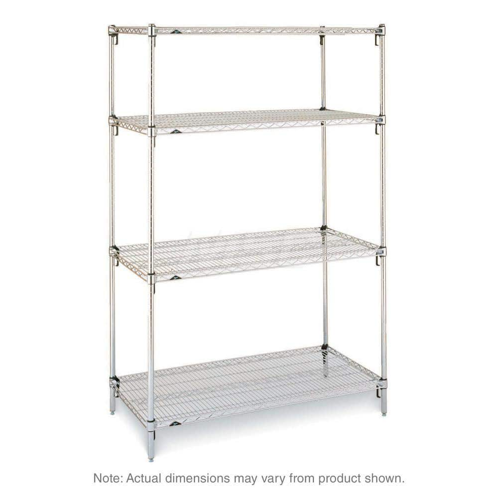 Starter Unit Wire Shelving: 4 Shelves 36″ Wide, 24″ Deep, 63″ High